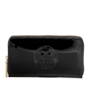 Tory Burch Patent Zip Continental Wallet